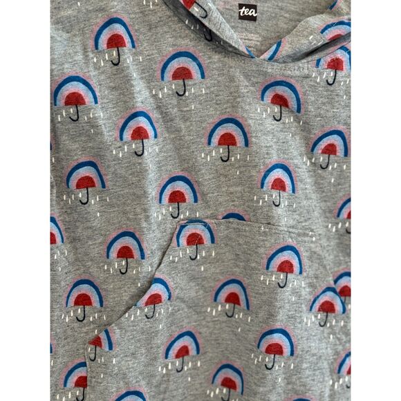 Tea Collection Girl’s 2 Piece Bundle Raglan Bunny Pop & Rainbow Hoodie Size 6 - Picture 5 of 5